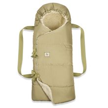 3in1 Babynest - Carry N Play - Tragetasche, Fußsack und Spieldecke für Kinderwagen und Buggy - Teddy Fleece Green