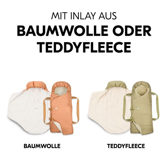 Hauck Nido per bebè 3in1 - Carry N Play - Navicella, coprigambe e tappetino per carrozzina e passeggino - Teddy Fleece Verde