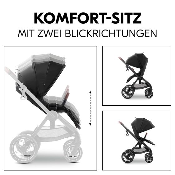 Hauck 3in1 Kinderwagen-Set Comfort N Care Trio Set - inkl. i-Size Babyschale Drive N Care - Black