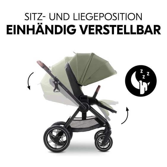 Hauck 3in1 Kinderwagen-Set Comfort N Care Trio Set - inkl. i-Size Babyschale Drive N Care - Olive