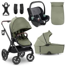 Set passeggino 3in1 Comfort N Care Trio Set - incl. Seggiolino auto per neonati i-Size Tulip - Oliva