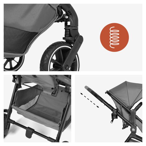Hauck 3in1 Kinderwagen-Set Convert N Care Trio Set - inkl. i-Size Babyschale Drive N Care - Dark Grey