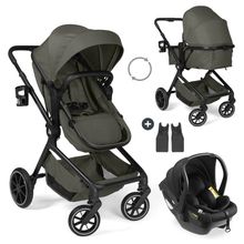 3in1 Kinderwagen-Set Convert N Care Trio Set - inkl. i-Size Babyschale Drive N Care - Olive
