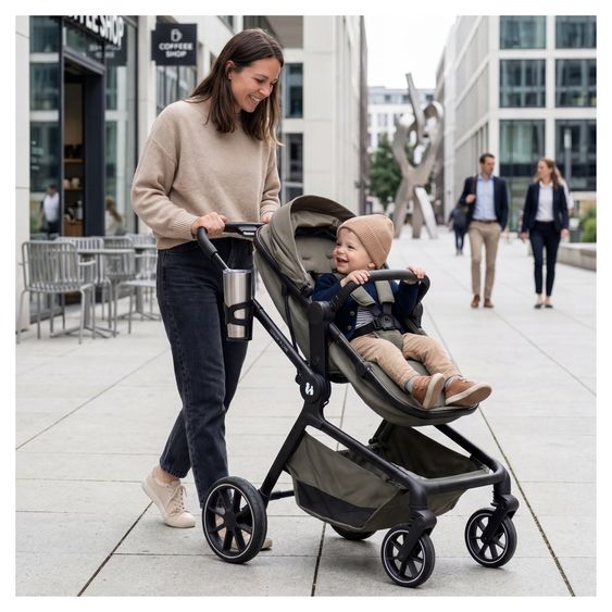 Hauck 3in1 Kinderwagen-Set Convert N Care Trio Set - inkl. i-Size Babyschale Drive N Care - Olive