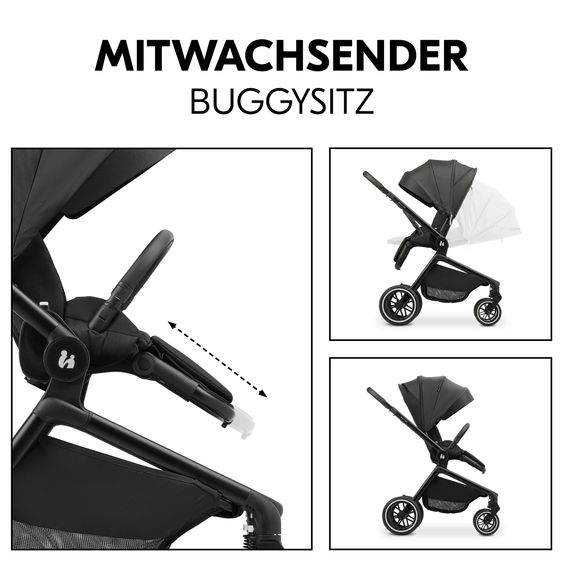 Hauck 3in1 Kinderwagen-Set Move N Care Trio Set - inkl. i-Size Babyschale Drive N Care & XXL Zubehörset - Black
