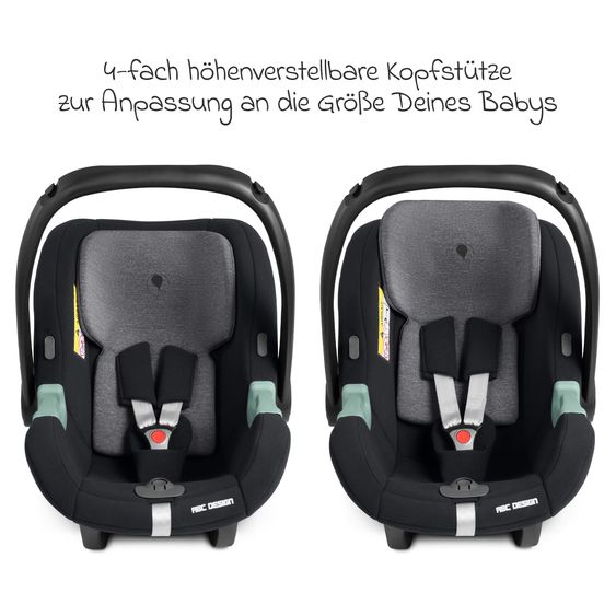 Hauck 3in1 Kinderwagen-Set Move N Care Trio Set - inkl. i-Size Babyschale Tulip & XXL Zubehörset - Black