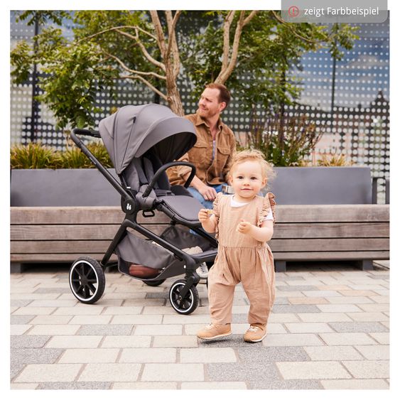 Hauck 3in1 Kinderwagen-Set Move N Care Trio Set - inkl. i-Size Babyschale Tulip & XXL Zubehörset - Black