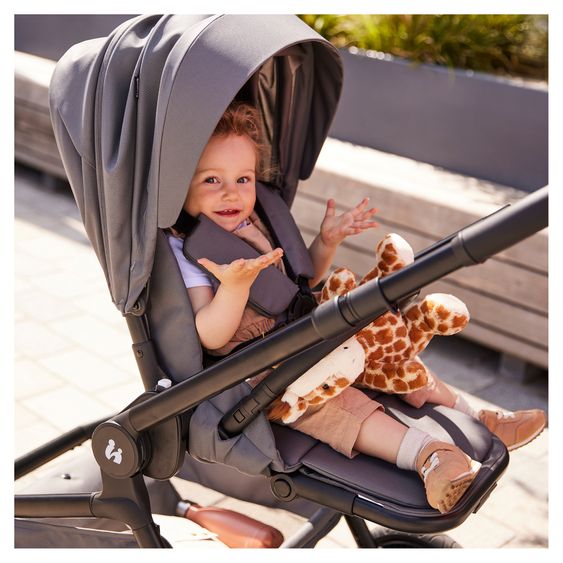 Hauck 3in1 Kinderwagen-Set Move N Care Trio Set - inkl. i-Size Babyschale Tulip & XXL Zubehörset - Dark Grey