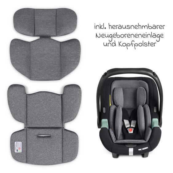 Hauck 3in1 Kinderwagen-Set Move N Care Trio Set - inkl. i-Size Babyschale Tulip & XXL Zubehörset - Mocha