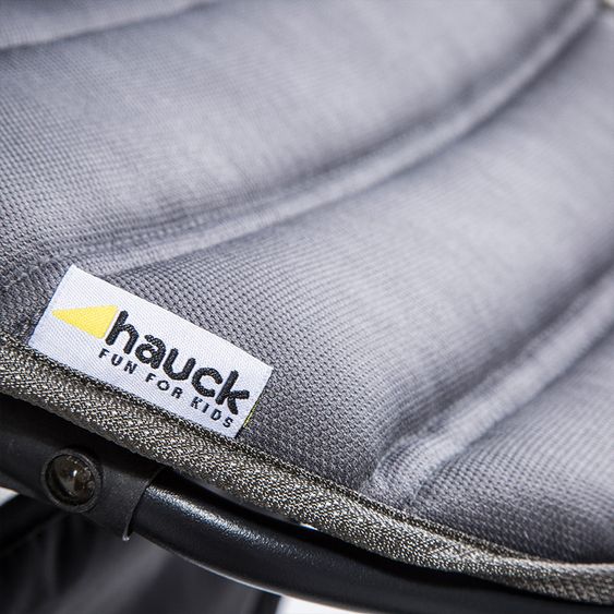 Hauck 3in1 Kinderwagen-Set Rapid 3R Plus (bis 25 kg) Comfort Fix Babyschale, Regenschutz und Insektenschutz - Charcoal