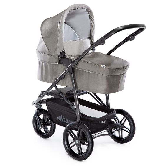 Hauck 3in1 Kinderwagen-Set Rapid 3R Plus (bis 25 kg) Comfort Fix Babyschale, Regenschutz und Insektenschutz - Charcoal