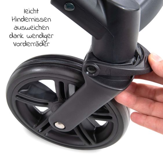 Hauck 3in1 Kinderwagen-Set Rapid 4 Trioset (bis 25 kg) inkl. Babyschale Comfort Fix - Black
