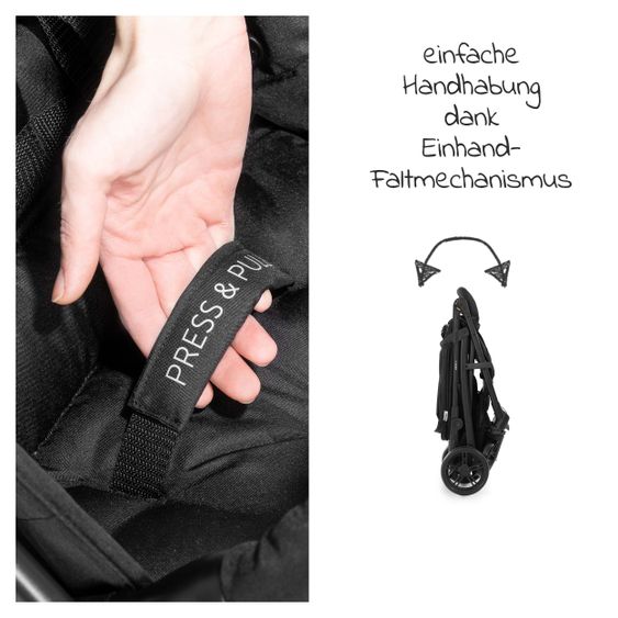 Hauck 3in1 Kinderwagen-Set Rapid 4 Trioset (bis 25 kg) inkl. Babyschale Comfort Fix - Black