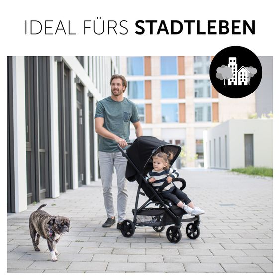 Hauck 3in1 Kinderwagen-Set Rapid 4 Trioset (bis 25 kg) inkl. Babyschale Comfort Fix - Black
