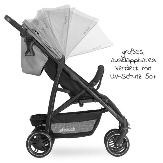 Hauck 3in1 Kinderwagen-Set Rapid 4R Plus Trioset (bis 25 kg) inkl. Babyschale Comfort Fix - Grey