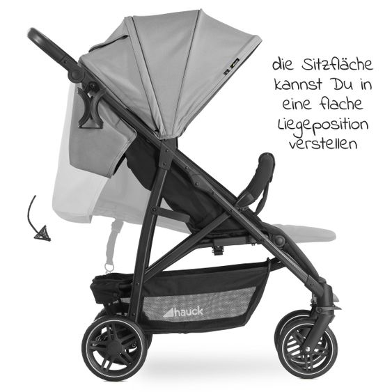 Hauck 3in1 Kinderwagen-Set Rapid 4R Plus Trioset (bis 25 kg) inkl. Babyschale Comfort Fix - Grey