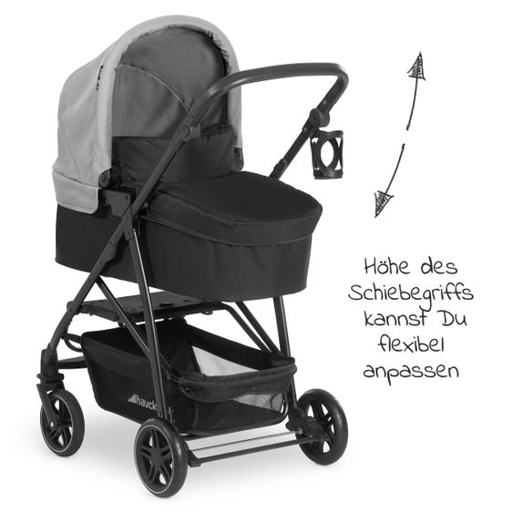 Hauck 3in1 Kinderwagen-Set Rapid 4R Plus Trioset (bis 25 kg) inkl. Babyschale Comfort Fix - Grey