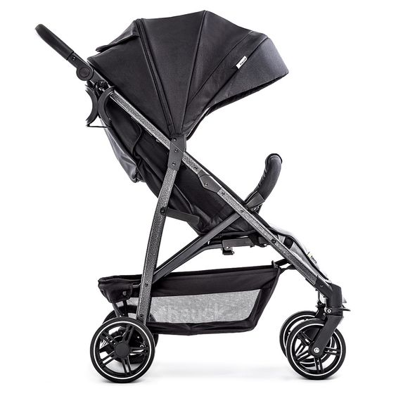 Hauck 3in1 Kinderwagen-Set Rapid 4S Plus (bis 25 kg) inkl. Comfort Fix Babyschale, Insekten- & Regenschutz - Caviar Silver