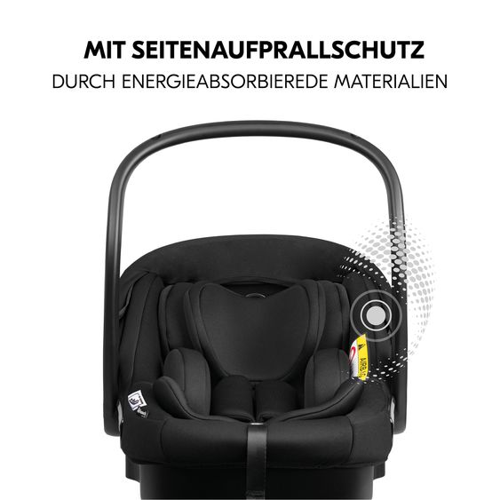 Hauck 3in1 Kinderwagen-Set Saturn R Trio Set inkl. i-Size Babyschale & XXL Zubehörpaket - Melange Black