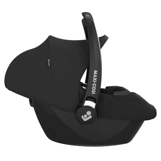 Hauck 3in1 Kinderwagen-Set Saturn R Trio Set - inkl. Maxi-Cosi i-Size Cabriofix, Adapter + GRATIS Spieltier zum Aufhängen & Greifling Rasselkugel - Melange Black