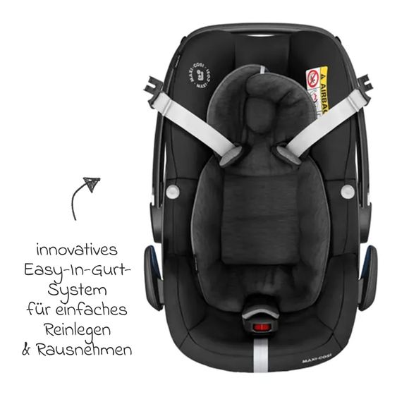 Hauck 3in1 Kinderwagen-Set Saturn R Trio Set inkl. Maxi-Cosi i-Size Pebble Pro & XXL Zubehörpaket - Melange Black