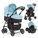 3in1 Stroller Set Shopper Trioset with Carrycot, Car Seat and Stroller (up to 25 kg) - Blue