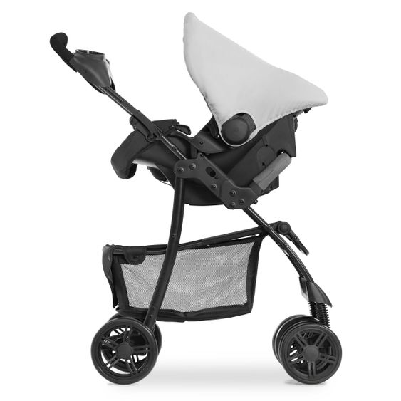 Hauck 3in1 stroller set Shopper Trioset with baby bath, car seat and stroller (up to 25 kg) - Grey