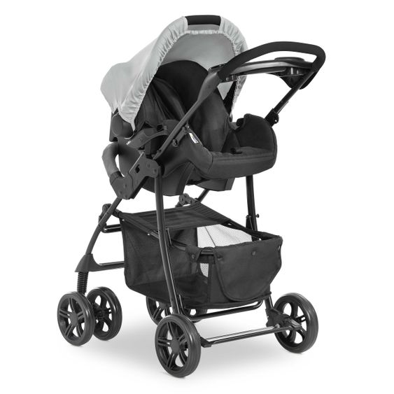 Hauck 3in1 stroller set Shopper Trioset with baby bath, car seat and stroller (up to 25 kg) - Grey