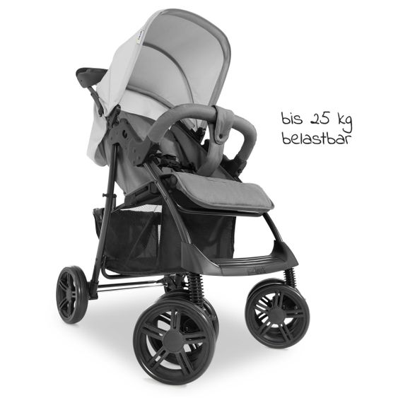 Hauck 3in1 stroller set Shopper Trioset with baby bath, car seat and stroller (up to 25 kg) - Grey