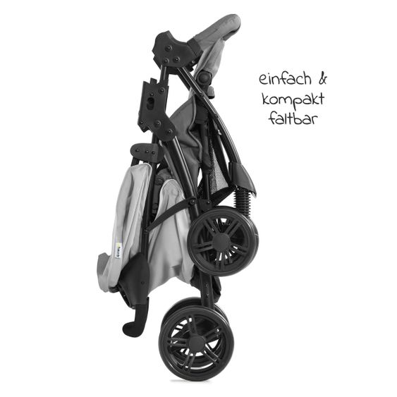 Hauck 3in1 stroller set Shopper Trioset with baby bath, car seat and stroller (up to 25 kg) - Grey