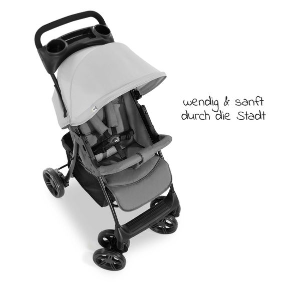 Hauck 3in1 stroller set Shopper Trioset with baby bath, car seat and stroller (up to 25 kg) - Grey