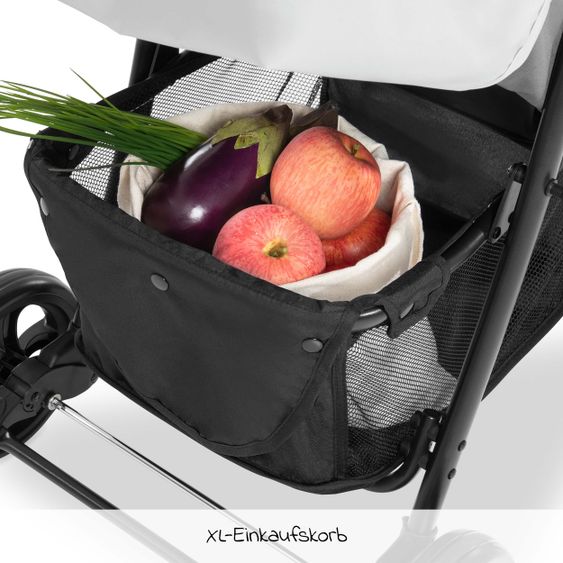 Hauck 3in1 stroller set Shopper Trioset with baby bath, car seat and stroller (up to 25 kg) - Grey