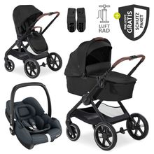 3in1 Kinderwagen-Set Walk N Care Air Trio Set inkl. Maxi-Cosi i-Size Cabriofix & XXL Zubehörpaket - Black