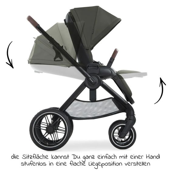 Hauck 3in1 stroller set Walk N Care Air Trio Set incl. Maxi-Cosi i-Size Cabriofix & XXL accessory set - Dark Olive