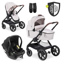 3in1 Kinderwagen-Set Walk N Care Trio Set inkl. i-Size Babyschale Drive N Care & XXL Zubehörpaket - Beige