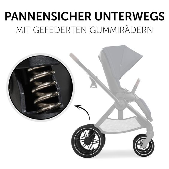 Hauck 3in1 Kinderwagen-Set Walk N Care Trio Set inkl. i-Size Babyschale Drive N Care & XXL Zubehörpaket - Dark Navy Blue