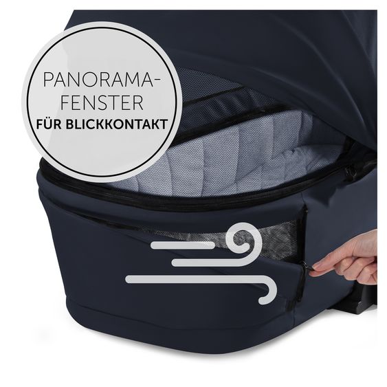 Hauck 3in1 Kinderwagen-Set Walk N Care Trio Set inkl. i-Size Babyschale Drive N Care & XXL Zubehörpaket - Dark Navy Blue