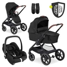 3in1 Kinderwagen-Set Walk N Care Trio Set inkl. Maxi-Cosi i-Size Cabriofix & XXL Zubehörset - Black