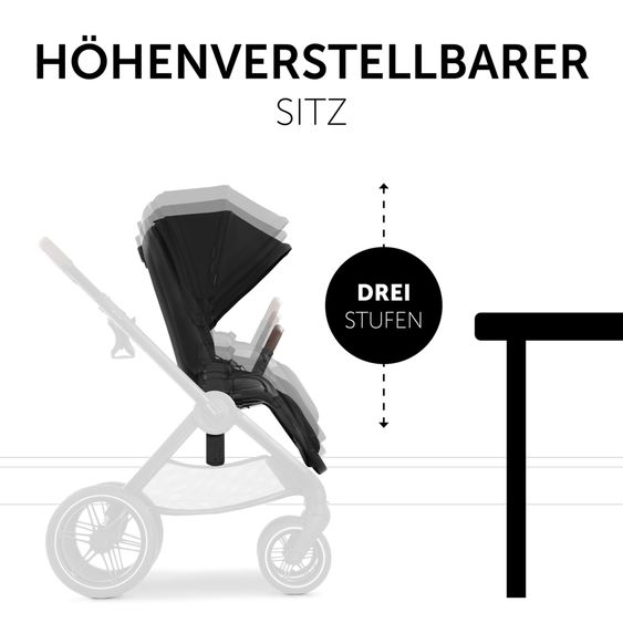 Hauck 3in1 stroller set Walk N Care Trio Set incl. Maxi-Cosi i-Size Cabriofix & XXL accessory set - Black