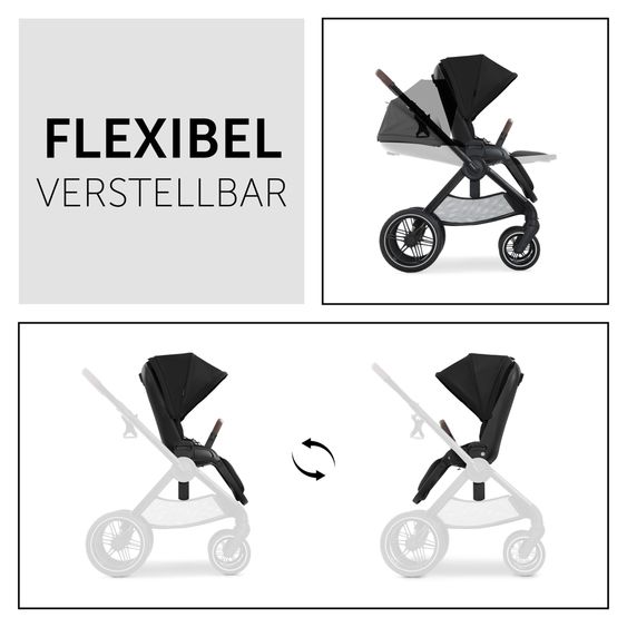 Hauck 3in1 stroller set Walk N Care Trio Set incl. Maxi-Cosi i-Size Cabriofix & XXL accessory set - Black