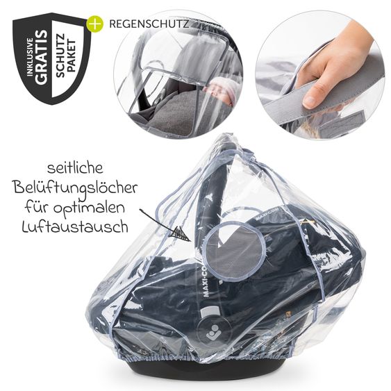 Hauck 3in1 stroller set Walk N Care Trio Set incl. Maxi-Cosi i-Size Cabriofix & XXL accessory set - Black
