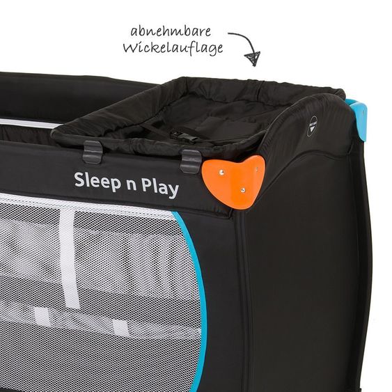 Hauck 4-tlg. Reisebett-Set Sleep'n Play Center - Multicolor Black