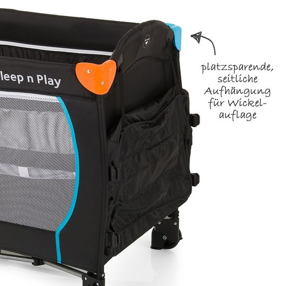 Hauck 4-tlg. Reisebett-Set Sleep'n Play Center - Multicolor Black