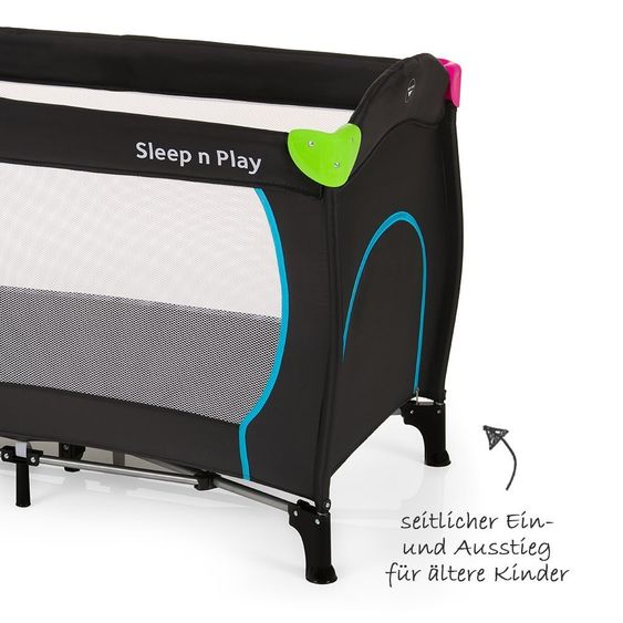 Hauck 4-tlg. Reisebett-Set Sleep'n Play Center - Multicolor Black