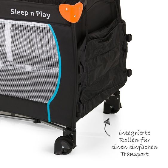 Hauck 4-tlg. Reisebett-Set Sleep'n Play Center - Multicolor Black