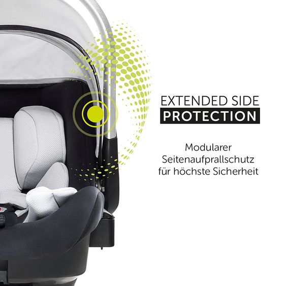 Hauck 4in1 Kinderwagen-Set Apollo inkl. Autositz, Isofix-Base, Babywanne, Sportsitz und XXL Zubehörpaket - Lunar