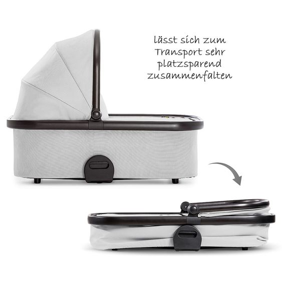Hauck 4in1 Kinderwagen-Set Apollo inkl. Autositz, Isofix-Base, Babywanne, Sportsitz und XXL Zubehörpaket - Lunar