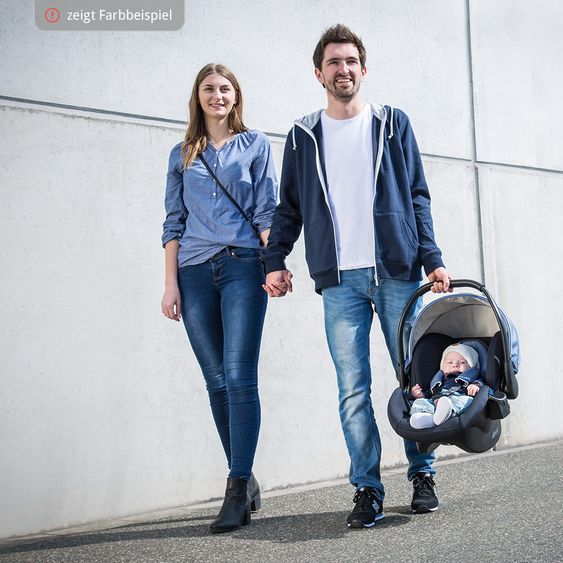 Hauck 4in1 Kinderwagen-Set Atlantic Plus Trio Set inkl. Isofix Basis und XXL Zubehörpaket - Melange Grey Caviar