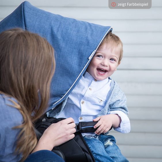 Hauck 4in1 Kinderwagen-Set Atlantic Plus Trio Set inkl. Isofix Basis und XXL Zubehörpaket - Melange Grey Caviar