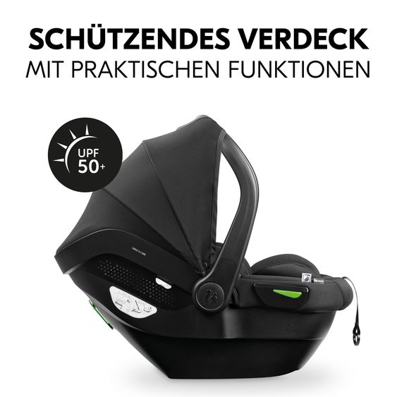 Hauck 4in1 Stroller Set Comfort N Care Air - incl. i-Size infant car seat Drive N Care, Isofix base & XXL accessory set - Dark Grey